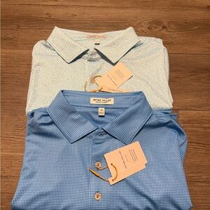 ❗️SALE❗️Peter Millar Men's Blue and White Shirts